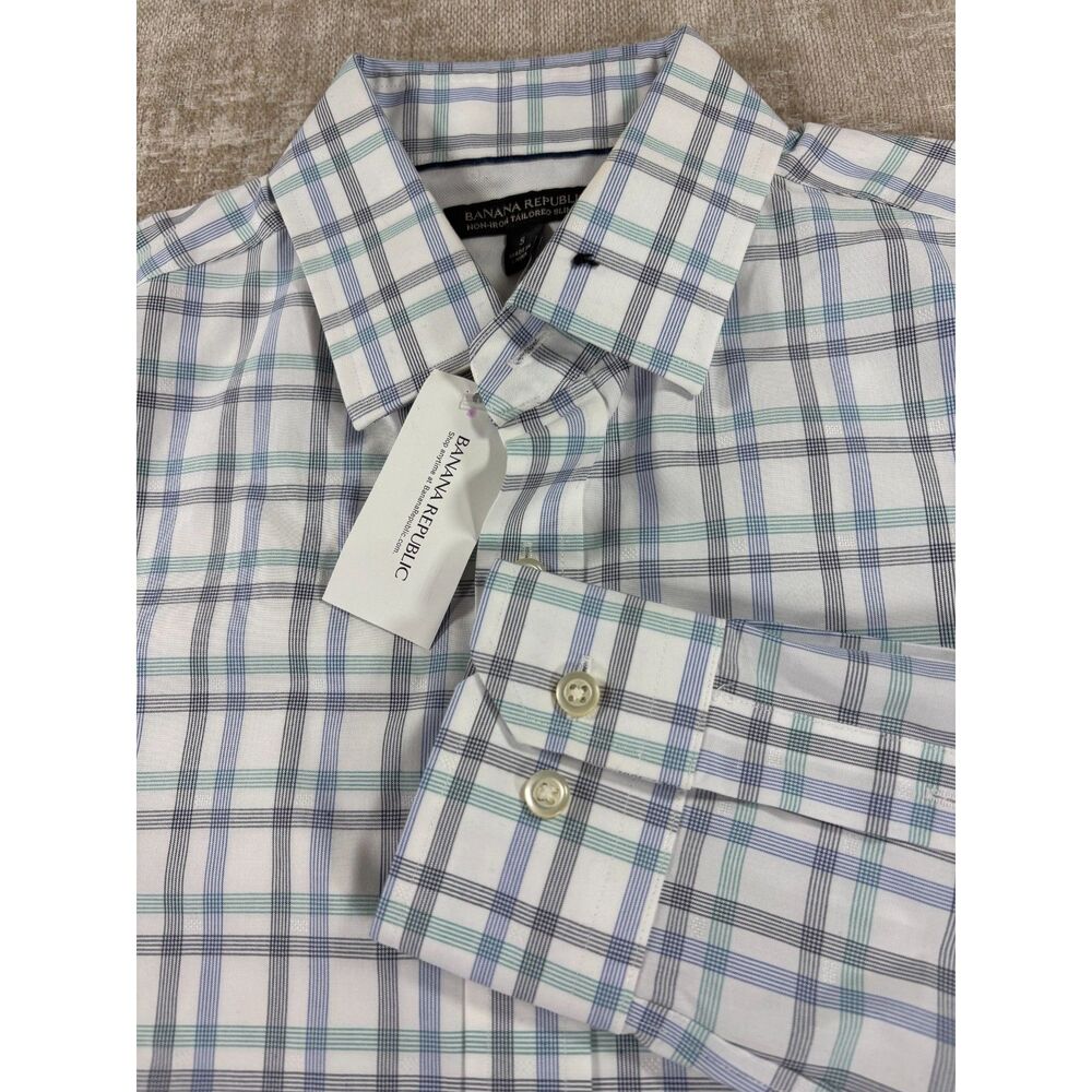 Banana Republic Men's Plaid Button Down Shirt Size S NWT